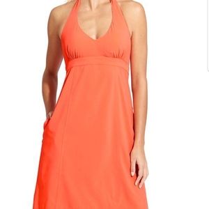 Athleta Pack Everywear Dress Orange Coral Halter